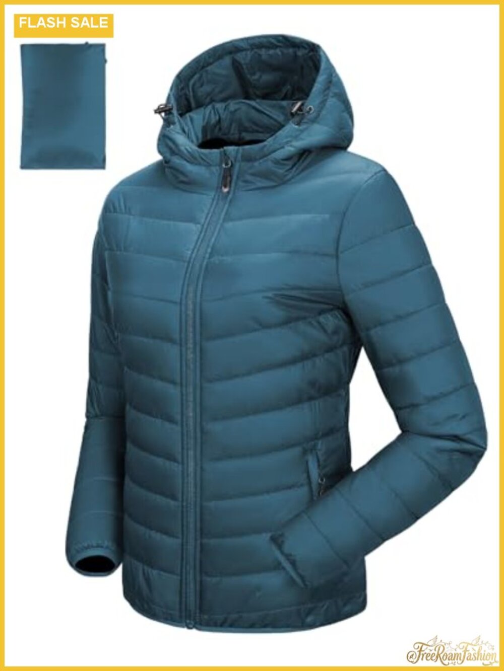 Women's Hooded Packable Puffer Jacket Lightweight Quilted Winter Coat
